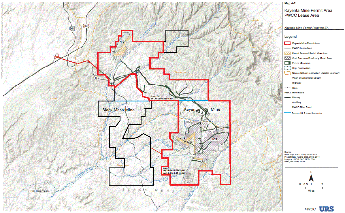 GIS Map of Kayenta Coal Mine